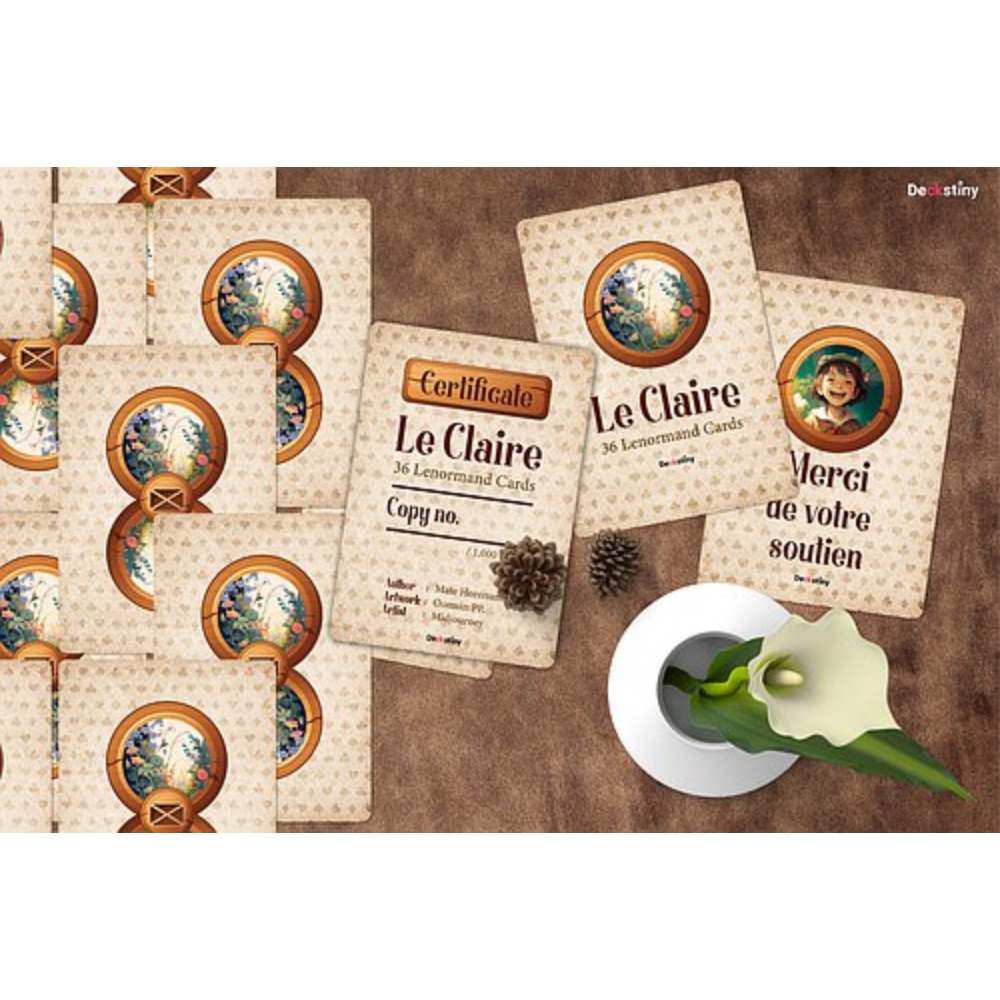 10.4*7.3cm Le Claire Lenormand - огляд і ціна Tarot Cards Deck With Guidebook